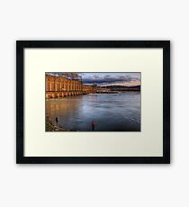 Fishing By The Dam Framed Print