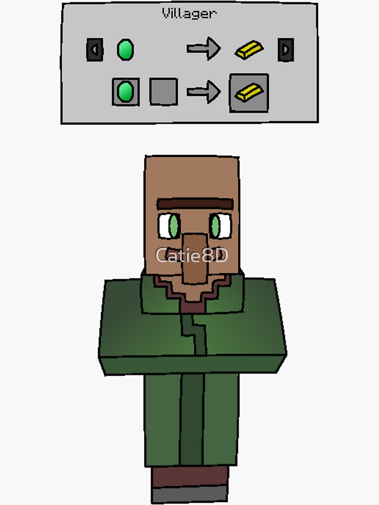 "Green Villager" Sticker by Catie8D Redbubble