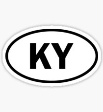 Kentucky - KY - ovaler Aufkleber und mehr Sticker