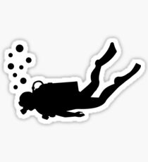 Scuba diver bubbles Sticker