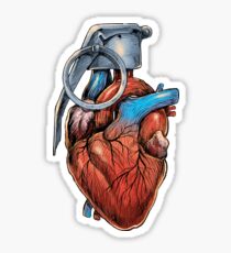 Heart Grenade Sticker