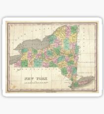 Vintage Map of New York (1827) Sticker