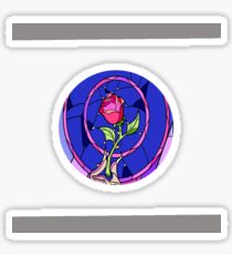 Beauty Rose stained glass Pop Socket sized sticker Sticker