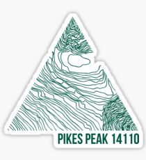 Pikes Gipfel Topo Sticker