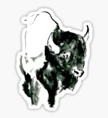 Timid Bison,Canadian Animal, acrylic illustration Sticker