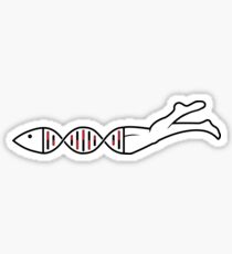DNA Jesus fish Sticker