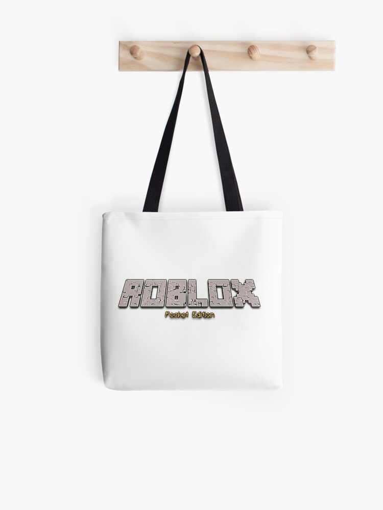 Roblox Pocket Edition Minecraft Logo Tote Bag By Thkh Designs - roblox laptop sleeve by jogoatilanroso redbubble