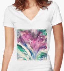 Crocus Women's Fitted V-Neck T-Shirt