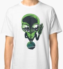Greeting Green Alien Classic T-Shirt