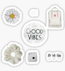 Pegatina Pack de pegatinas de variedad estética blanca