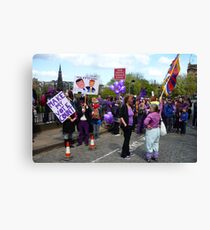 Purple People Edinburgh Rally: New Traffic Signals Ahead Canvas Print