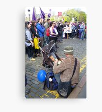 Purple Protest Children Canvas Print