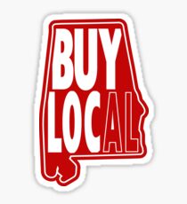Buy Local Alabama Red Sticker