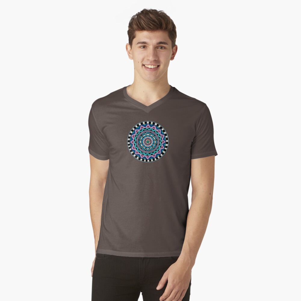 Purple Mandala V-Neck T-Shirt