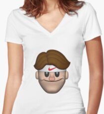 SPORT ROGER FEDERER EMOJI Women's Fitted V-Neck T-Shirt