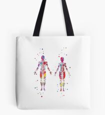 Muscular System, human body, human muscles, female body, man body Tote Bag