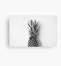 Black and white pineapple Canvas Print
