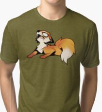 EXHAUSTED! Tri-blend T-Shirt