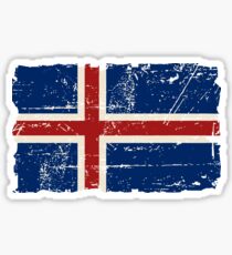Island Flagge - Vintage Look Sticker