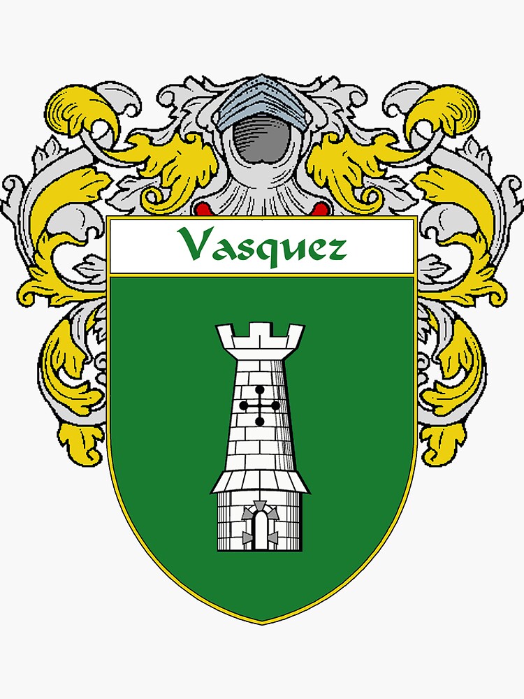 "Vasquez Coat of Arms/Family Crest" Sticker by carpediem6655 Redbubble