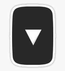 Schwarzer YouTube Play Button - Vertikal Sticker