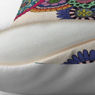 Alternate view of Mandalas On Ivory Floor Pillow