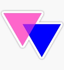 Bisexual Pride Symbol- Triangles Sticker