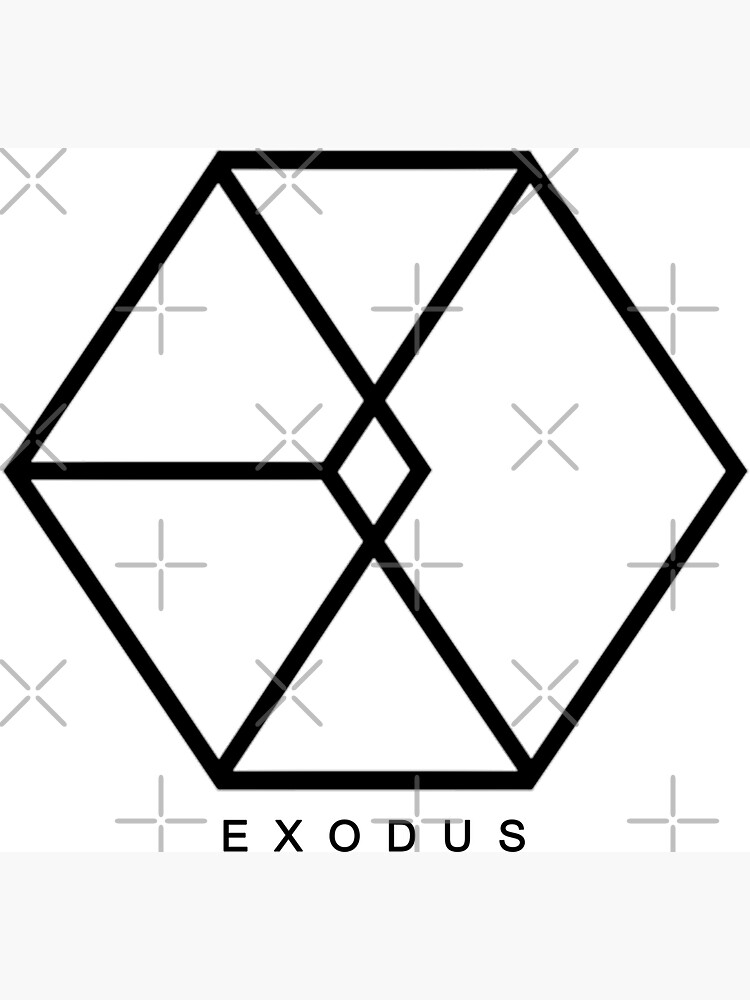 exo exodus logo sticker by paolaazeneth redbubble