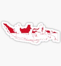 Flag Map of Indonesia Sticker