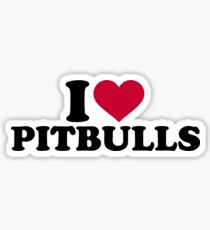 I love Pitbulls Sticker