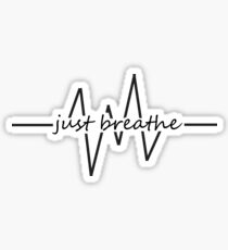 Pegatina Just Breathe Heartbeat