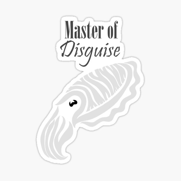 Master of Disguise - Tribalish Cuttlefish (for light-colored items) Sticker