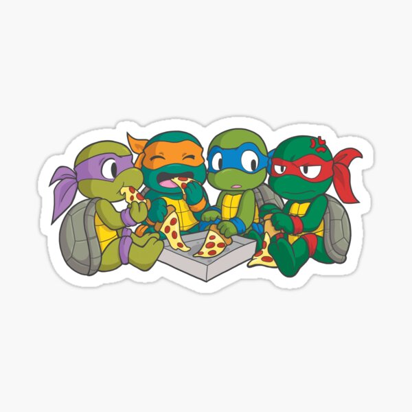 Teenage Mutant Ninja Turtles MICHELANGELO CHIBI BABY ON BOARD STICKER WARNING
