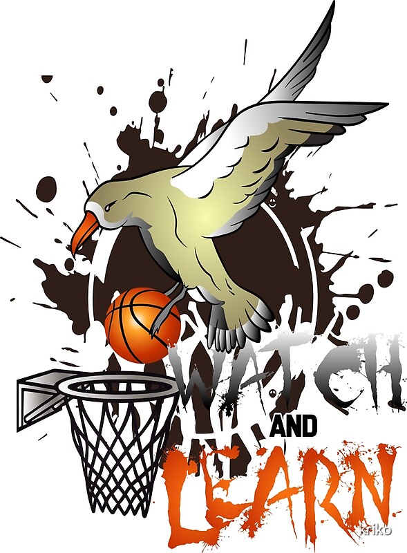 "Bird Basketball" by kriko Redbubble