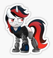 Angry Cybernetic Blackjack Sticker