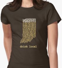 Drink Local - Indiana Beer Shirt Women's Fitted T-Shirt