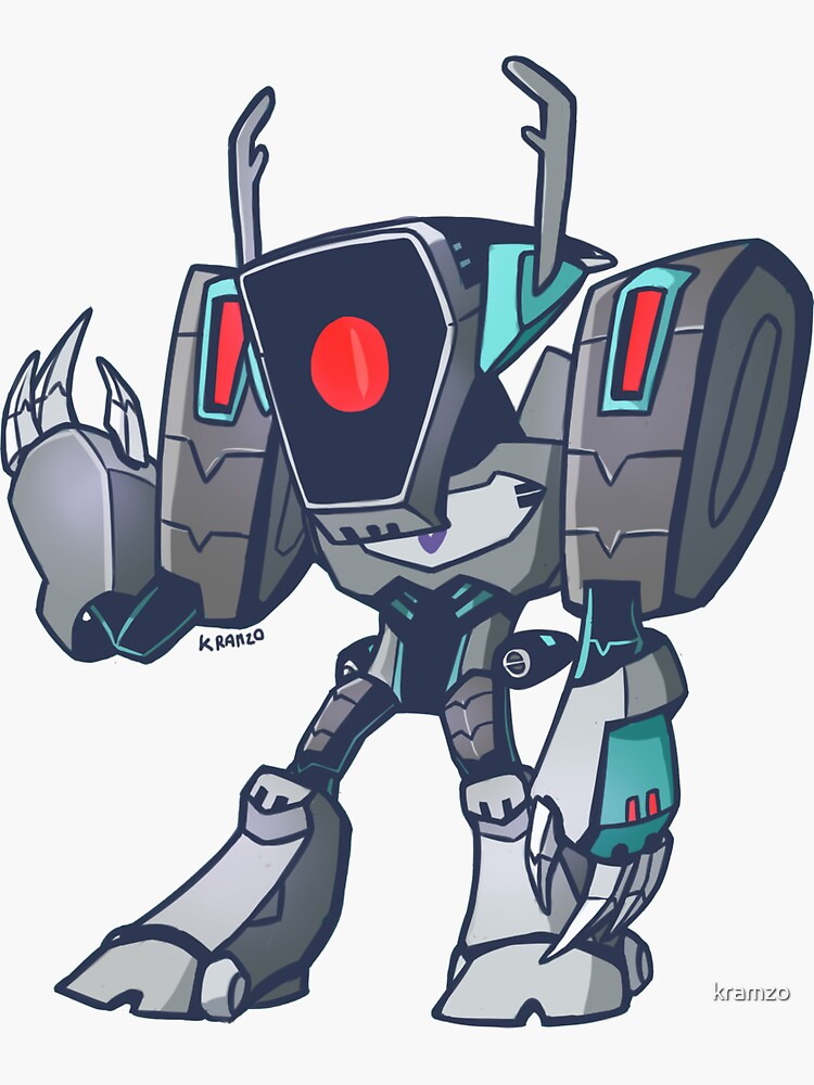 "Shockwave from Transformers Animated Version A" Sticker by kramzo