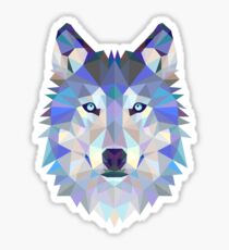Geometric Wolf Sticker
