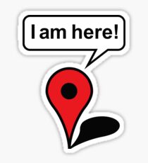 Pegatina ¡Estoy aquí! mapas de Google