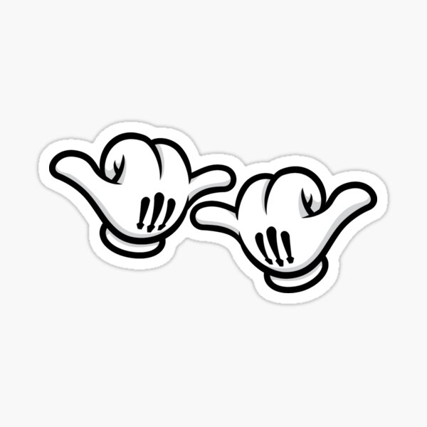 Hands Mickey Mouse Stickers | Redbubble