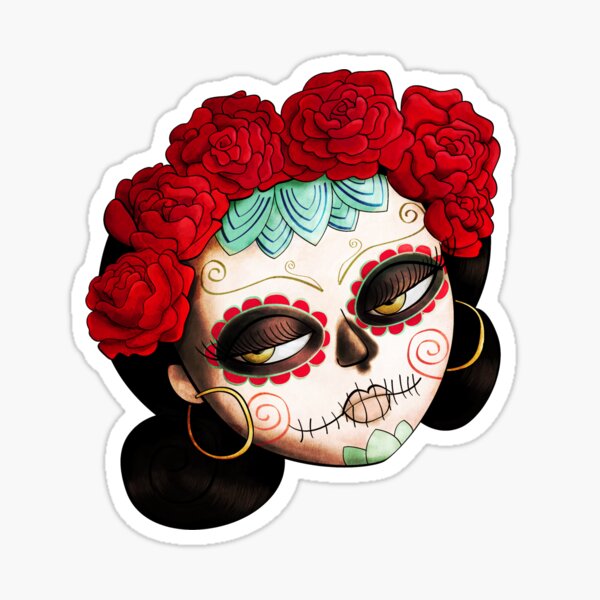 Stickers Sur Le Thème Dia De Los Muertos Redbubble 5961