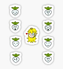 Pegatina Super Smash Brother: Variaciones de Peach Turnip