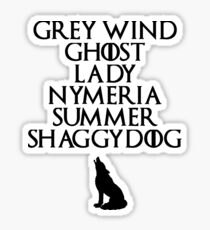 Stark Direwolves Sticker