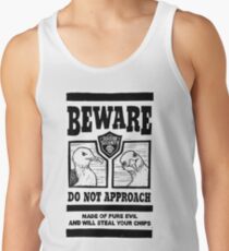 Camisetas de tirantes para hombre Cuidado con las gaviotas malvadas