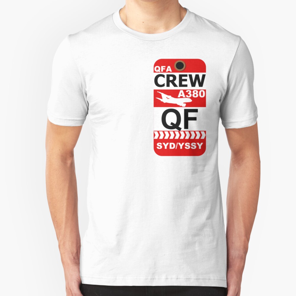 QF Airbus A380 Crew Sydney Slim Fit T-Shirt