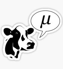 Pegatina La vaca científica va mu