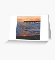 Dusk at Pacifica Pier Greeting Card