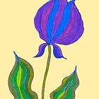 «Flor púrpura estilizada en suelo beige» de CarolineLembke