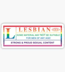 lesbian warning label Sticker