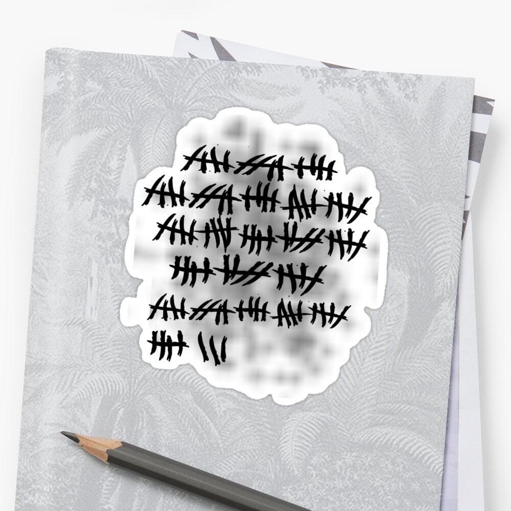 counting-the-days-prison-wall-markings-sticker-by-ronansmithuk